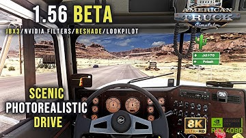 Scenic Photorealistic Drive through Castle Valley | ATS 1.56 BETA |MOD Setup (JBX3 + Reshade + Mods)