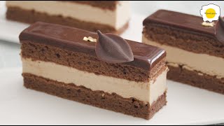 Caramel hazelnut(Hazelnut Praline) chocolate mousse cake ASMR