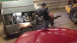 How to safely start a portable air compressor and a pre-trip.
