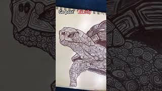 Zentangle 🐢Turtle- Hand Drawn Pen &amp; Ink #zentangle #art