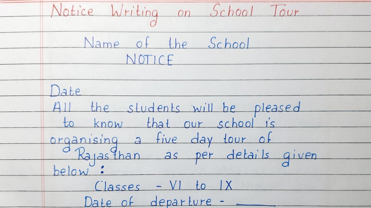 school tour notice