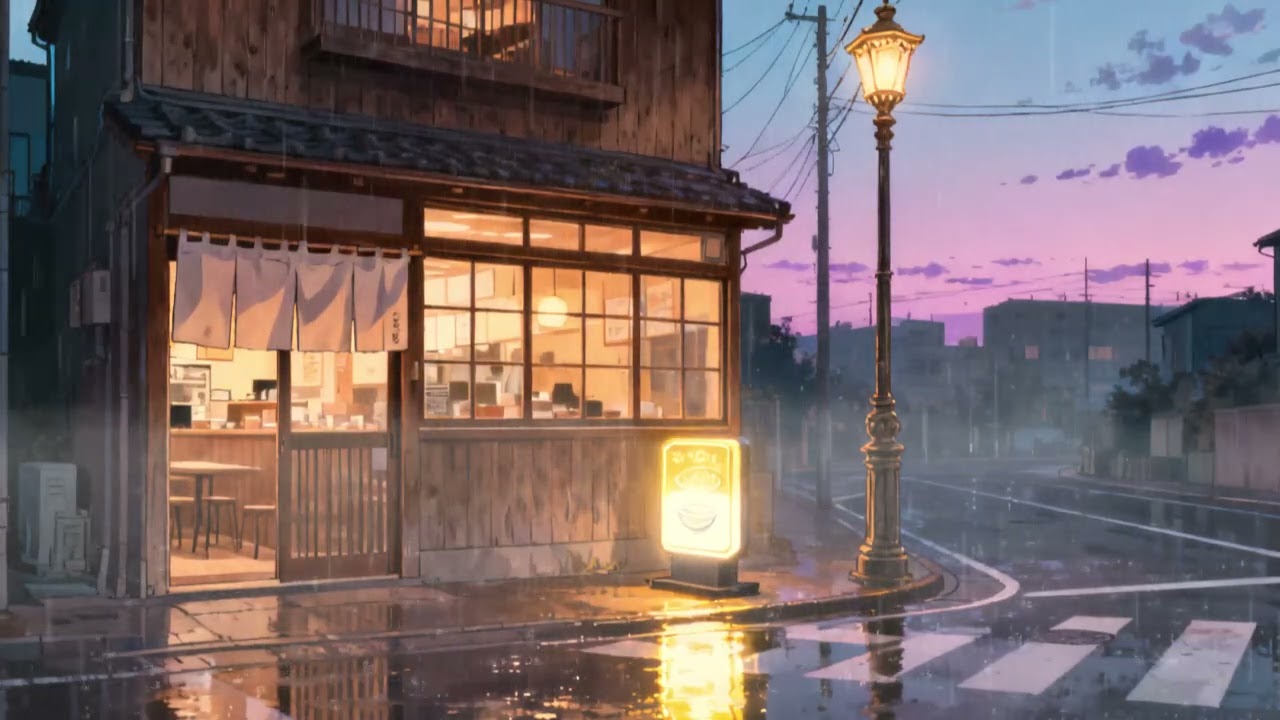 Japanese Rain Cafe Lofi – Relaxing Beats for Studying, Working & Unwinding