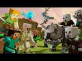 Village raid  alex and steve life minecraft animation