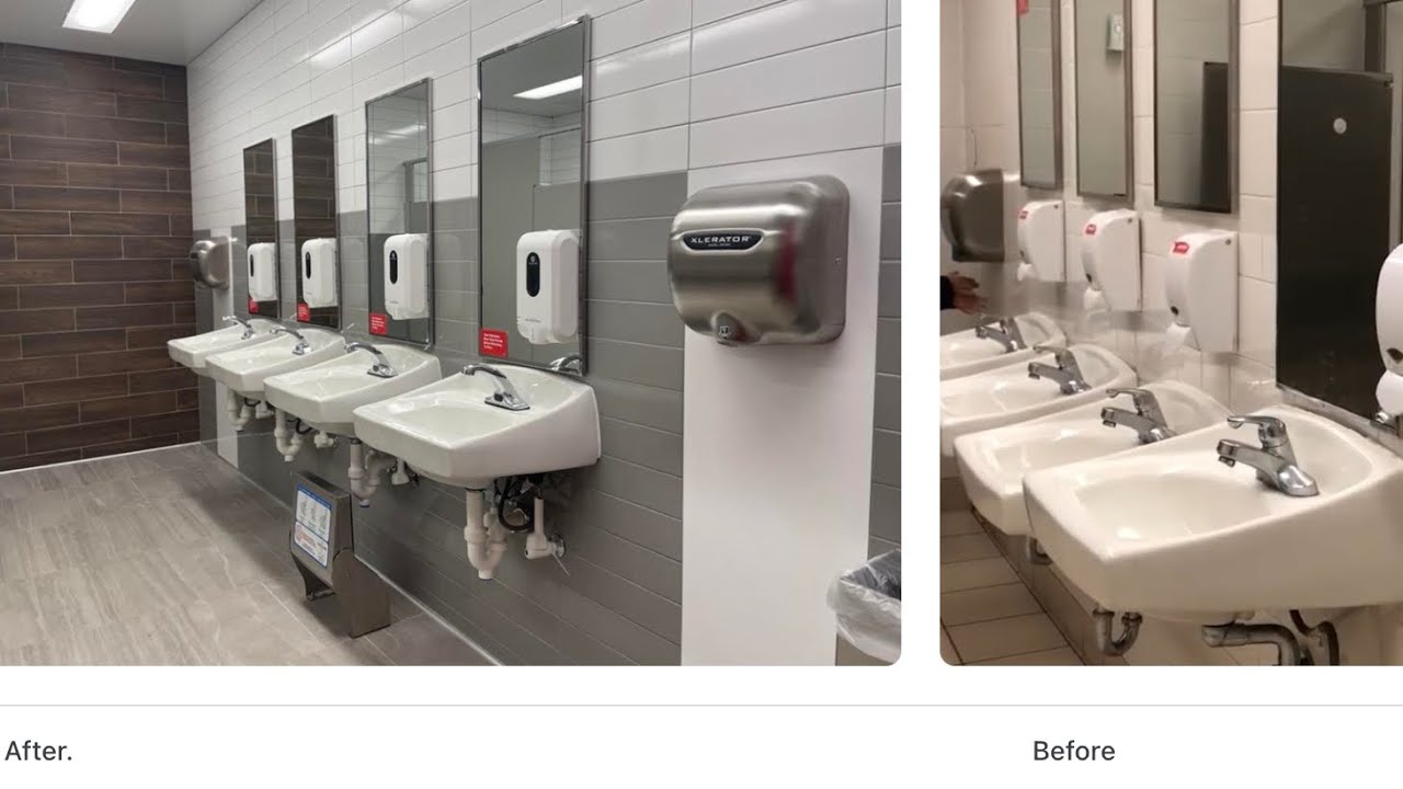 Xlarator hand dryer at target in Lombard IL restrooms remodeled. Mens