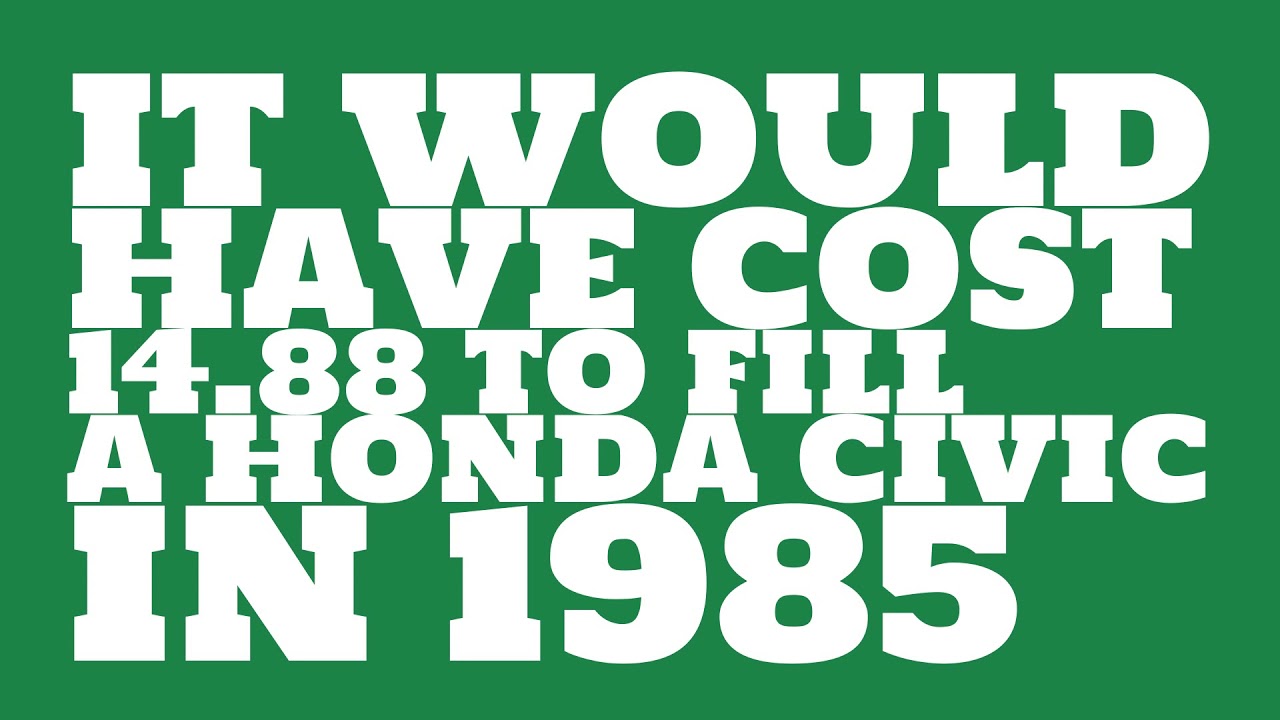 How much would it have cost to fill a Toyota Highlander in 1985? - YouTube