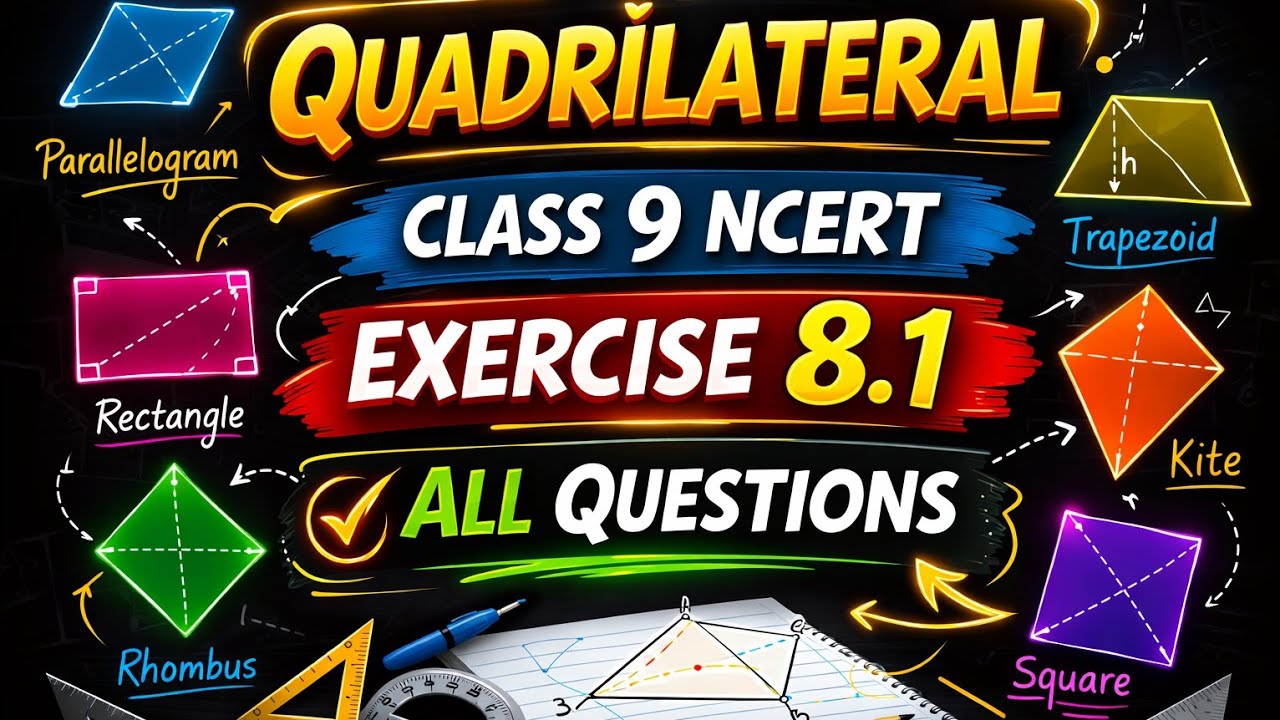Ncert Class 9 Maths chapter 8|Quadrilateral| exercise -8.1 All Questions #class9maths #ncertmaths 