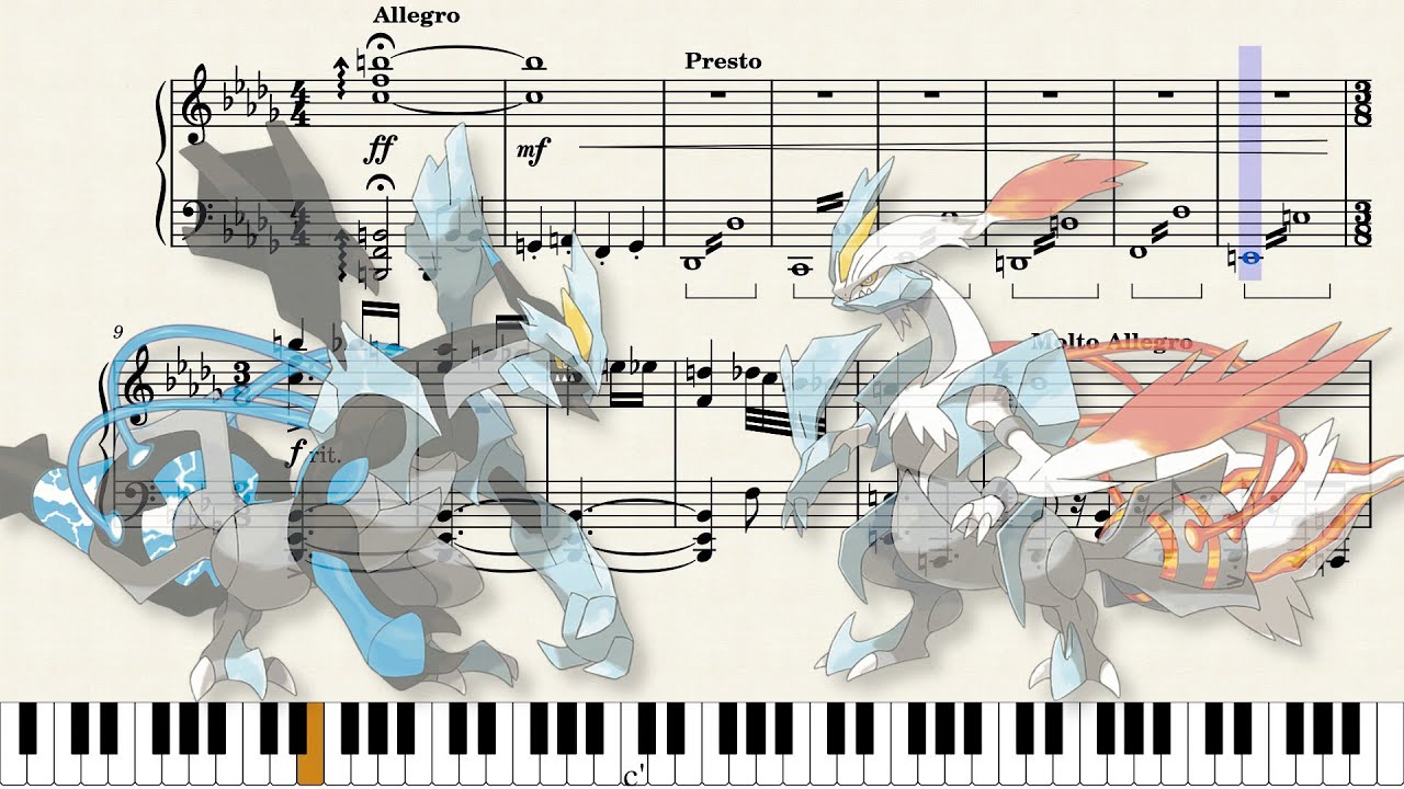 Battle! Black Kyurem/White Kyurem (piano arrangement)