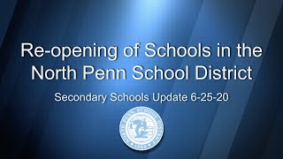 NPSD School Re opening Update for Secondary Schools 6 25 20