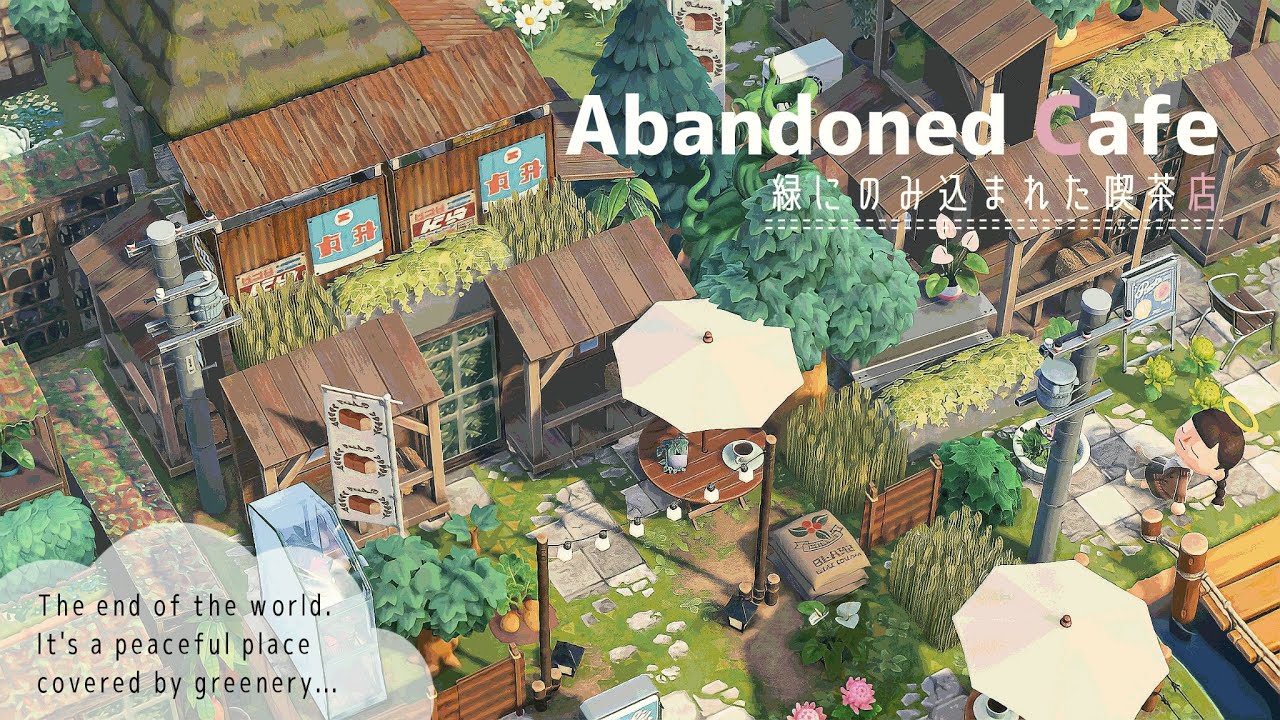 【あつ森】洋風家具を使った廃墟カフェ / ACNH speed build /【島クリエイト】