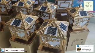 Solar gate post light yellow pine tree 250x250mm screenshot 4