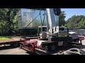 Crane Lifts Train Signal Control House and Puts it Perfectly on a Tractor Trailer