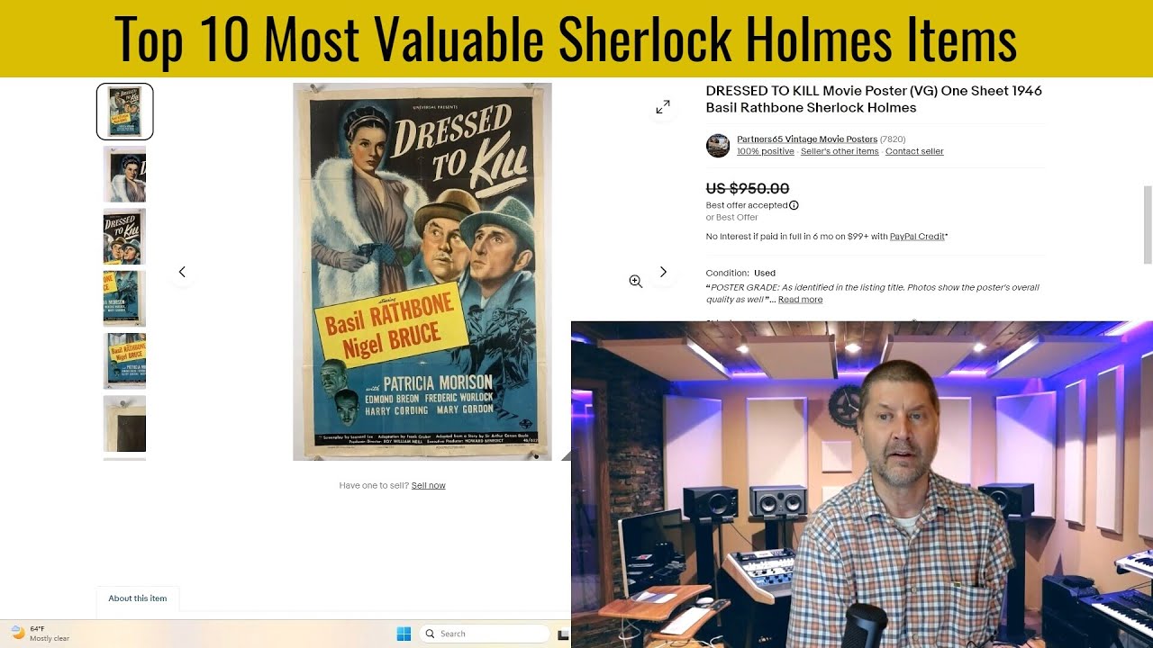 Top Ten Most Valuable Sherlock Holmes Items Right Now! - YouTube
