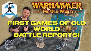 First Games of Warhammer THE OLD WORLD - Warriors of Chaos vs Bretonnia! Tournament prep!
