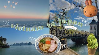 vietnam japan travel vlog 🇻🇳🇯🇵| ha long bay, hanoi, flying to osaka ✨