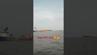 MSC Big Container Ship Passing by Sea 🌊😀🤩😄