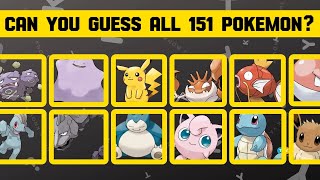 WHO'S THAT POKEMON👾 GEN 1 151 POKEMON   ANIME QUIZ