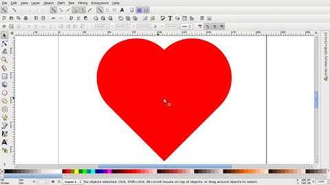 How to draw an heart shape with Inkscape - Tutorial #4