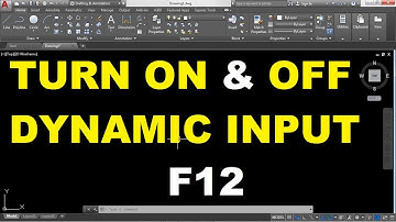 How to Turn ON & Turn OFF Dynamic Input in AutoCAD 2018