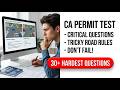 California Permit Test Hard Questions 2026 | Master Tricky DMV Questions to Pass First Try