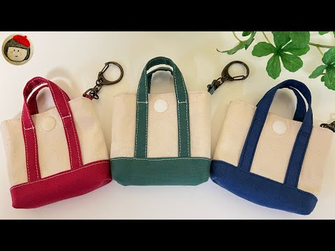How to make a miniature tote bag (earphone case) - YouTube