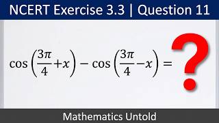 Prove that cos (3π/4+x) - cos ( 3π/4-x) = - √2 sinx
