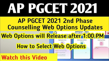 ap pgcet 2021 web options will update after 1 pm | AP PGCET 2021 web options latest updates | PGCET
