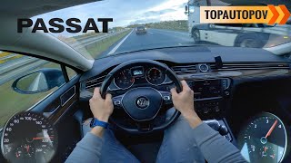 Volkswagen Passat B8 2.0TDI (110kW) |104| 4K60 TEST DRIVE POV – Acceleration, Engine & Emerg.Braking