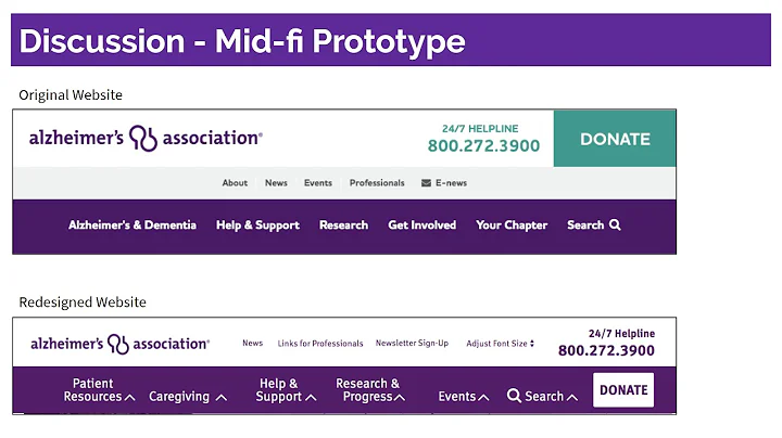 Alzheimer's Association Website Redesign