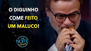 Diguinho e Juliana fazem competição de quem come uma rapadura em menos tempo | The Noite (18/04/24)