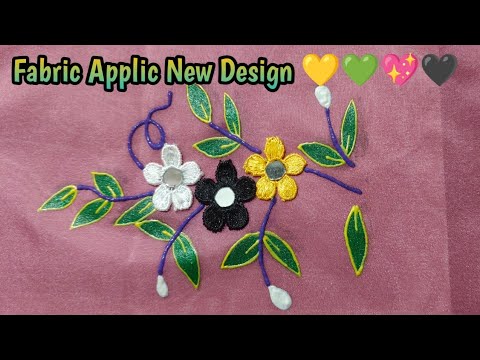 Fabric Applic New Design💛💚💖🖤 #mekhela_sador #appliquework #fashion #fabric #fabricwork #assam