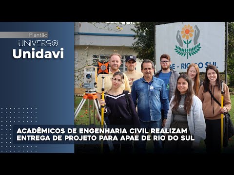 Acadêmicos de Engenharia CIvil da Unidavi realizam entrega de projeto para Apae de Rio do Sul