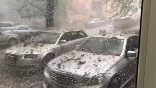 Gigantic Hailstones and Rocks Rain Down on Cars During Storm - 1046275