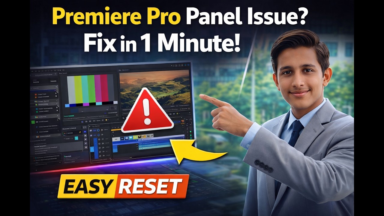 Premiere Pro Panel Problem Fix in 1 Minute | Easy Workspace Reset - YouTube