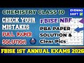 Chemistry Class 10 Evening Paper PBA Clear Pics & Full Solution 2026 |FBISE Chemistry 10 PBA Evening