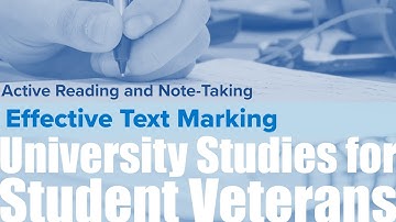 0205: Active Reading and Note Taking: Effective Text Marking