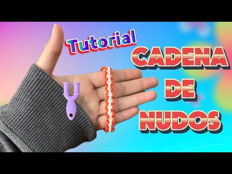 ❤️Cómo hacer pulseras de ligas fácil sin telar (cadena de nudos)