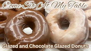 Glazed and Chocolate Glazed Donuts Everyone LOVES Donuts!  A Fun Way to Start Your Day!