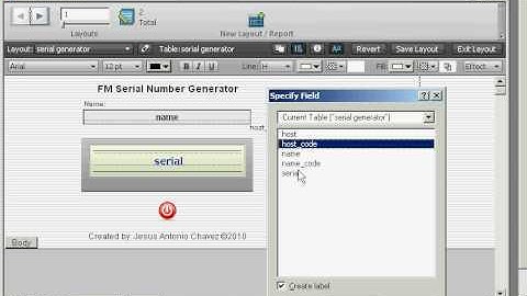 FileMaker Simple Serial Number Generator