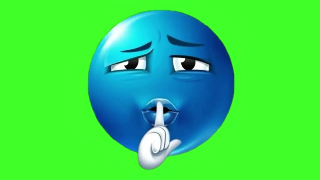 Blue Troll Face 🔥 Emoji  | Copyright free 🆓 | Green Screen New Troll Face | Blue Troll Face