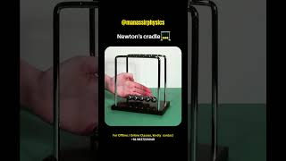 Newton’s Cradle — where every action returns with equal reaction ⚙️⚡'..#physics #experiment #shorts