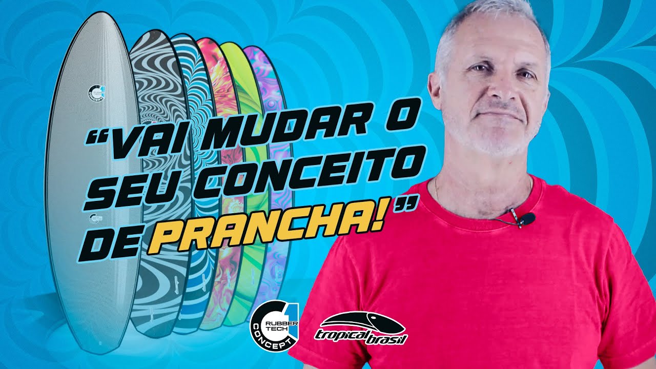 Prancha Concept1 RUBBER TECH - FLIPPER - Tropical Brasil