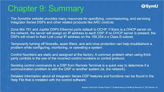 Integrator Series Basic Training : 9e. Summary