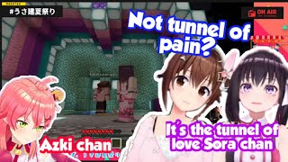 Tunnel Of Pain Sora chan and Azki 'Summer Festival'[Hololive]