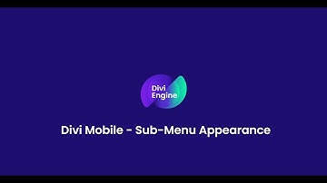 Divi Mobile - Sub-menu appearance