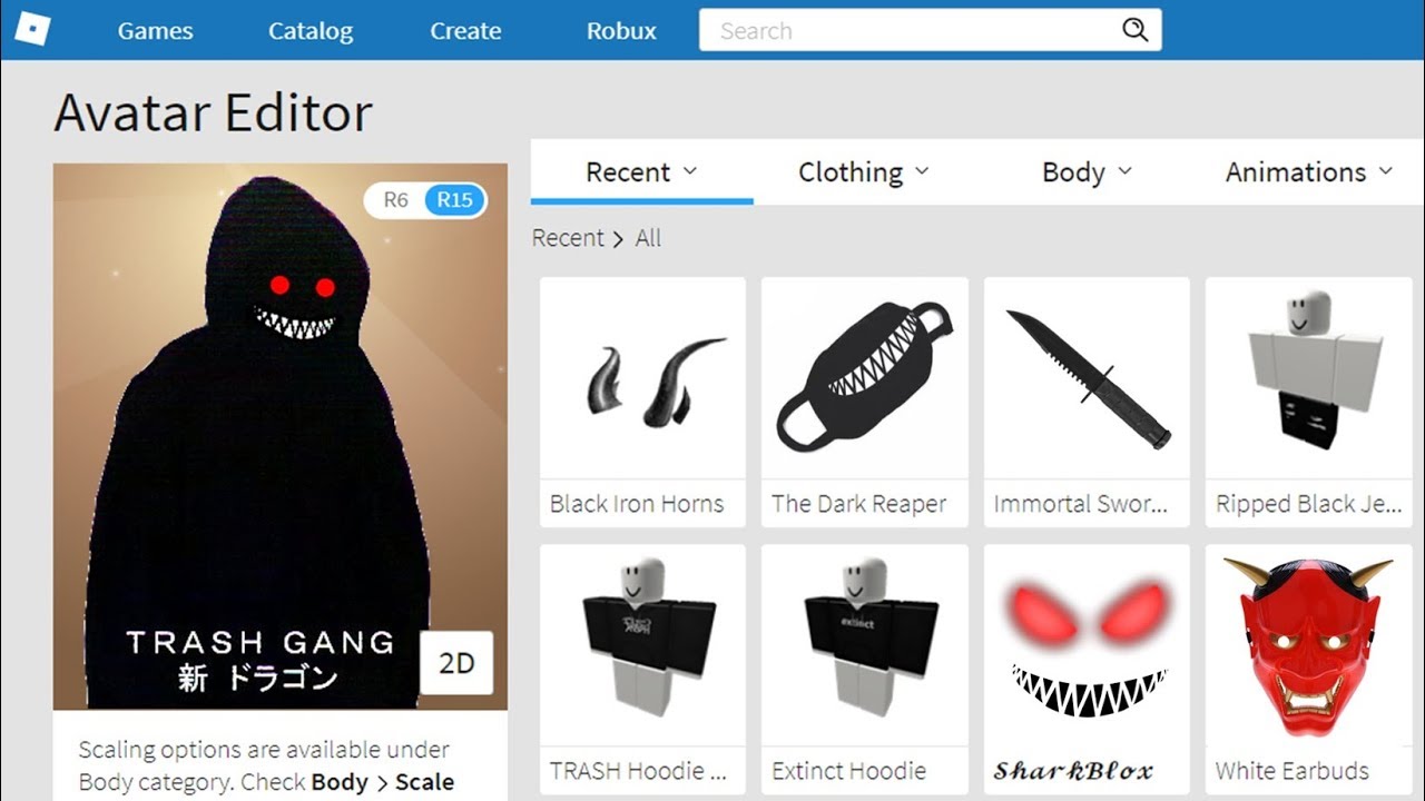 trash gang mask roblox