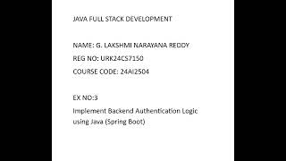 exp3 java full stack