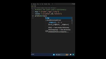 Convert Two Lists into a Dictionary #shorts #python