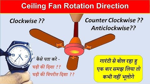 How to find the direction of ceiling fan with watch - Live practical #ceilingfan