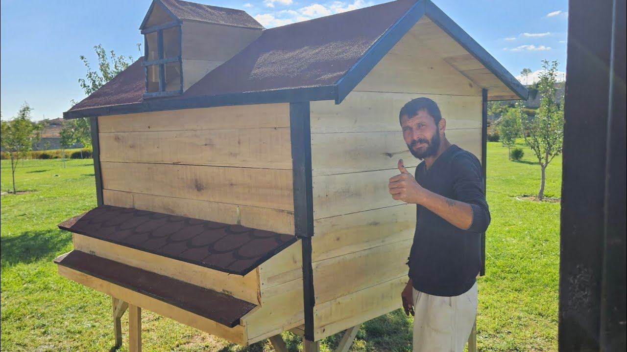 Tavuklara şık bir kümes yaptık