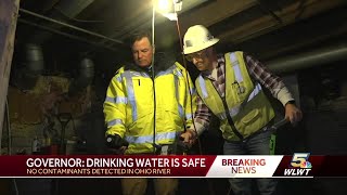 Ohio governor says drinking water is safe following train derailment in East Palestine